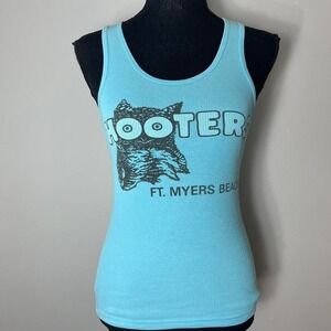 American Apparel blue Hooters tank top